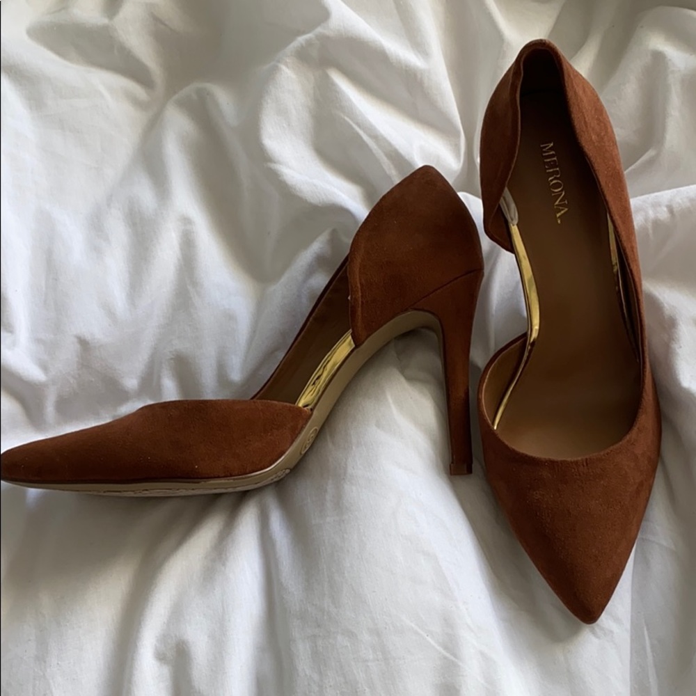 Brown Suede Heels